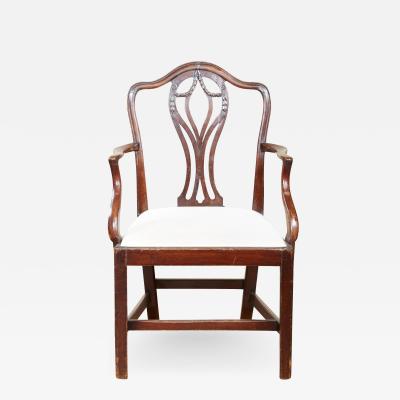 George III Provincial Mahogany Armchair