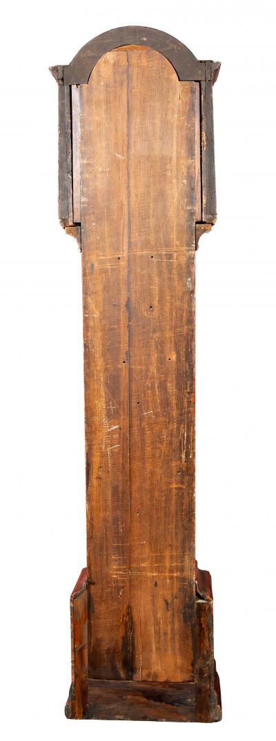 George III Red Japanned Tall Case Clock