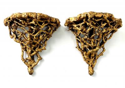 George III Rustic Giltwood Wall Brackets circa 1800