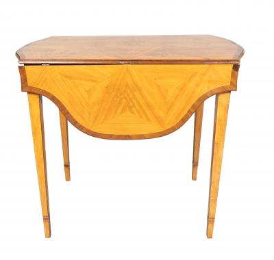 George III Satinwood And Marquetry Pembroke Table