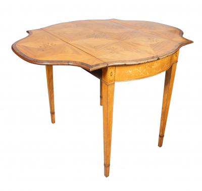 George III Satinwood And Marquetry Pembroke Table