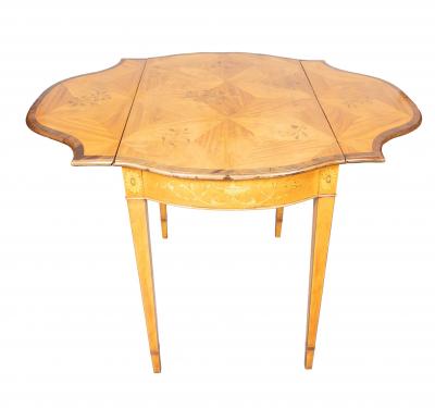 George III Satinwood And Marquetry Pembroke Table