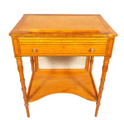 George III Satinwood And Tulipwood Work Table