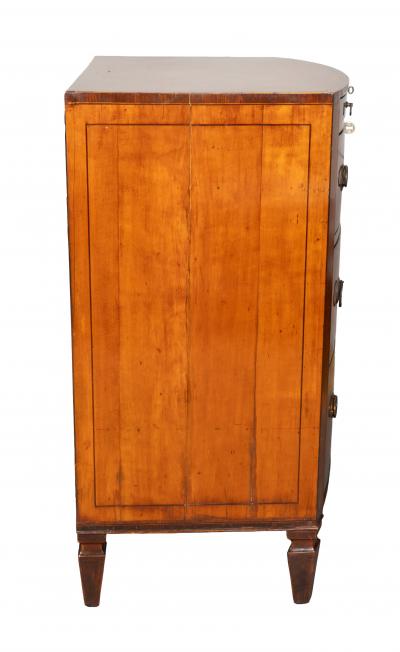 George III Satinwood Bowfront Chest Of Drawers