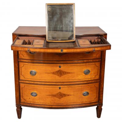 George III Satinwood Bowfront Chest Of Drawers