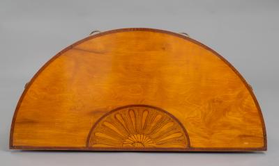 George III Satinwood Demi Lune Console Cabinet Circa 1790