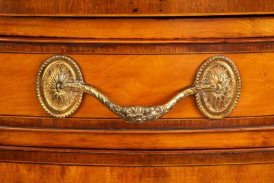 George III Satinwood Demi Lune Console Cabinet Circa 1790