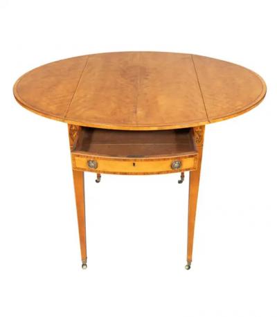 George III Satinwood Pembroke Table