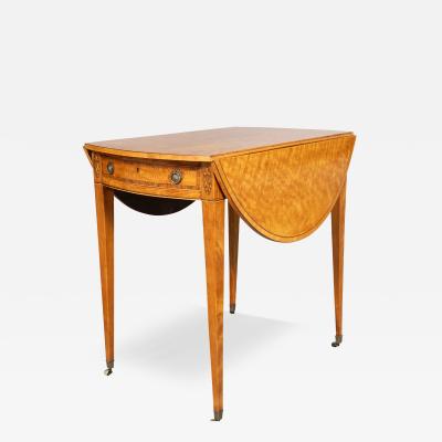 George III Satinwood Pembroke Table