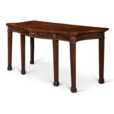 George III Serpentine Mahogany Serving Table