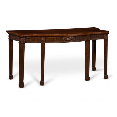 George III Serpentine Mahogany Serving Table