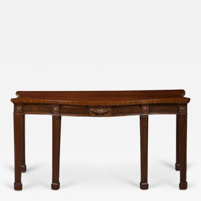 George III Serpentine Mahogany Serving Table