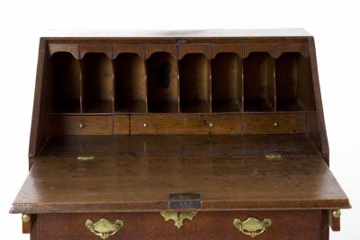 George III Slant Front Desk over Slipper Feet circa 1760