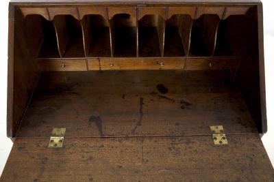 George III Slant Front Desk over Slipper Feet circa 1760