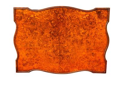 George III Style Burl Walnut And Mahogany Table Attributed to Gillow