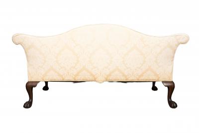 George III Style Camel Back Mahogany Sofa