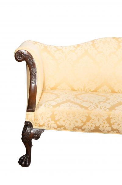 George III Style Camel Back Mahogany Sofa