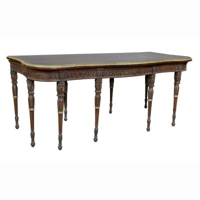 George III Style Finely Carved Mahogany Serving Table