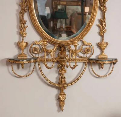 George III Style Giltwood Girandole Mirror