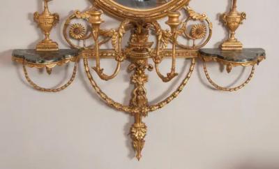George III Style Giltwood Girandole Mirror
