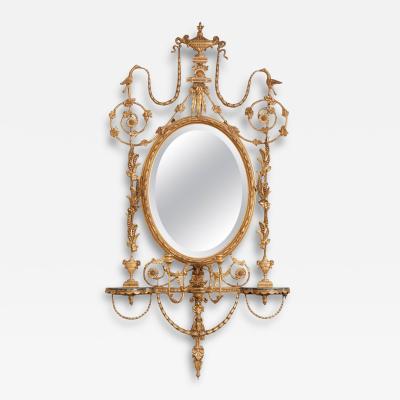 George III Style Giltwood Girandole Mirror