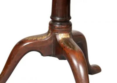 George III Style Mahogany Brass Inset Tea Table In The Manner Of John Channon