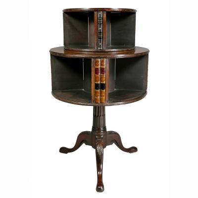 George III Style Mahogany Revolving Bookstand