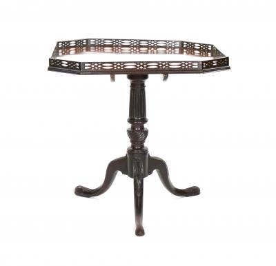 George III Style Mahogany Tilt Top Table