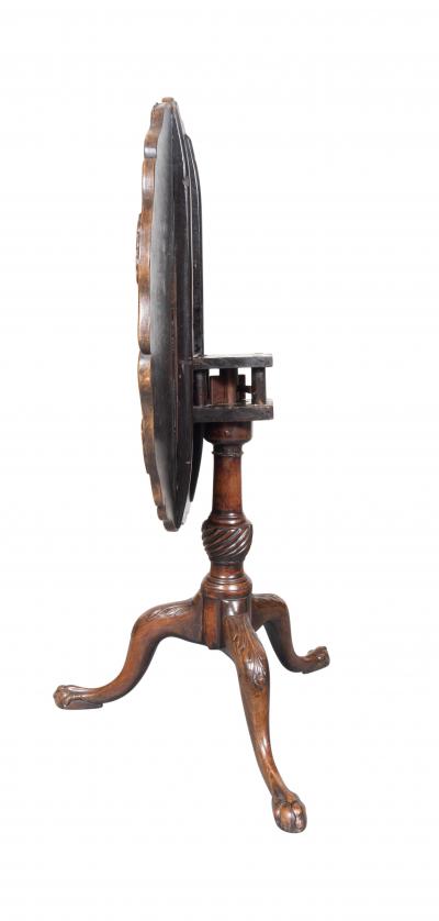 George III Style Mahogany Tilt Top Tea Table
