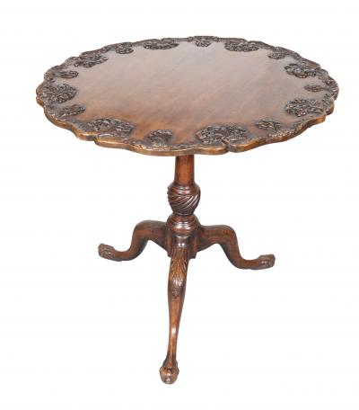 George III Style Mahogany Tilt Top Tea Table