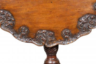 George III Style Mahogany Tilt Top Tea Table