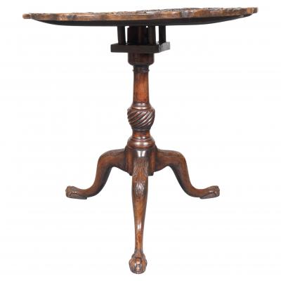 George III Style Mahogany Tilt Top Tea Table
