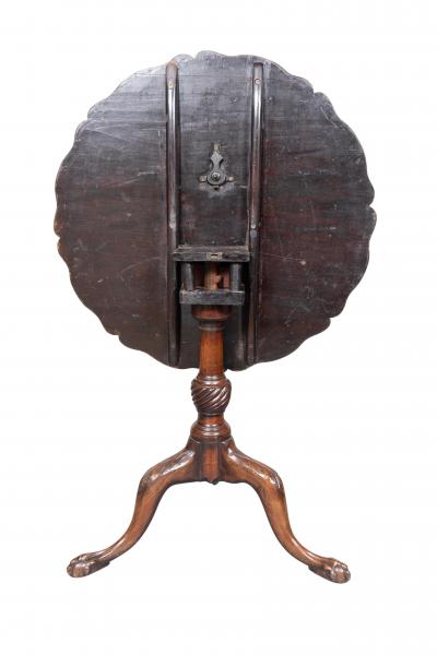 George III Style Mahogany Tilt Top Tea Table