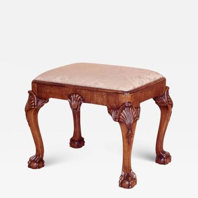 George III Style Walnut Stool