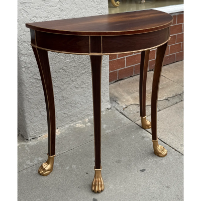 George III Stylw Burton Ching Mahogany Giltwood Console Table W Paw Feet