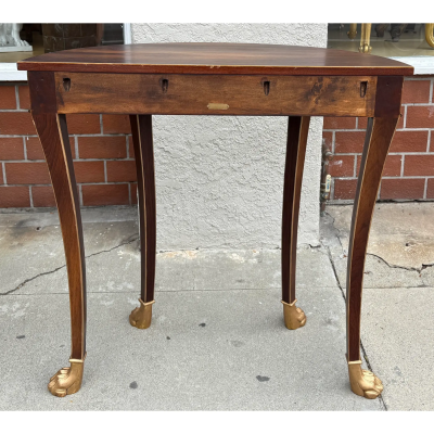 George III Stylw Burton Ching Mahogany Giltwood Console Table W Paw Feet