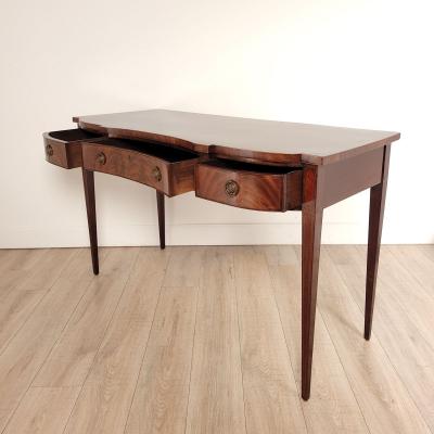 George III Three Drawer Mahogany Oxbow Server circa 1790