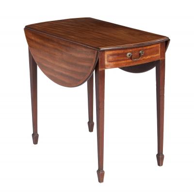 George III Tiger Stripe Mahogany Pembroke Table
