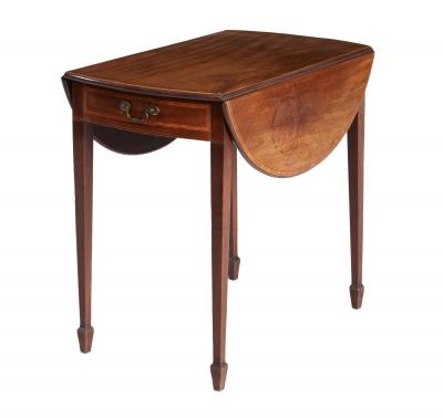 George III Tiger Stripe Mahogany Pembroke Table