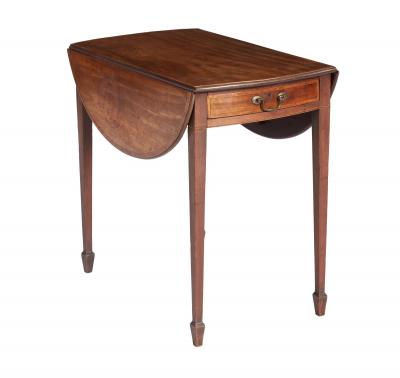 George III Tiger Stripe Mahogany Pembroke Table