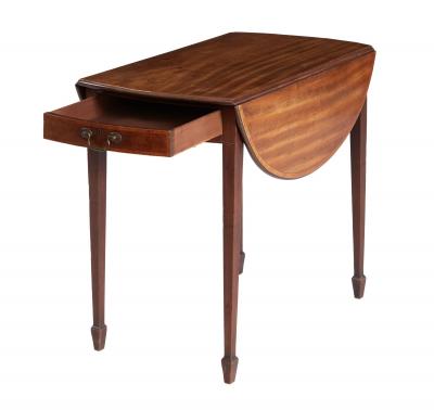 George III Tiger Stripe Mahogany Pembroke Table