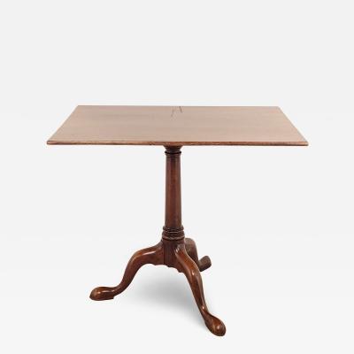 George III Tilt Top Mahogany Rectangular Tea Table circa 1790