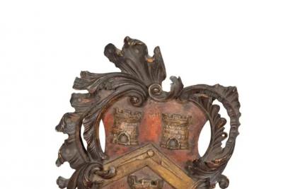 George III Walnut And Polychrome Coat Of Arms