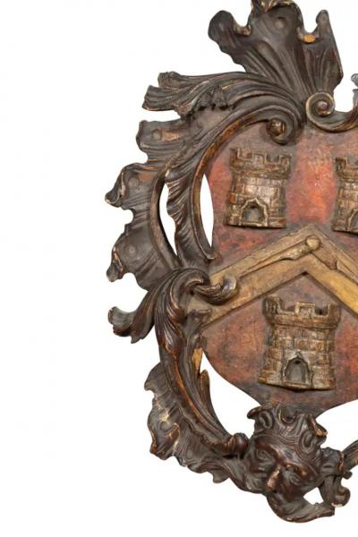 George III Walnut And Polychrome Coat Of Arms
