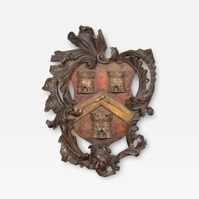 George III Walnut And Polychrome Coat Of Arms