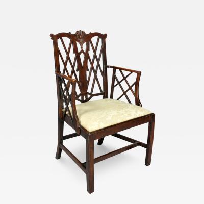 George III Yewwood Cockpen Armchair