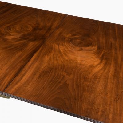 George III pair of mahogany console tables convert into a dining table