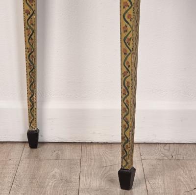 George III style English Painted Demilune Console circa 1920