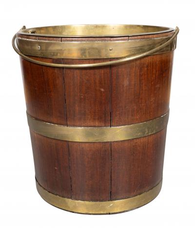 George IV Mahogany And Brass Bound Peat Bucket