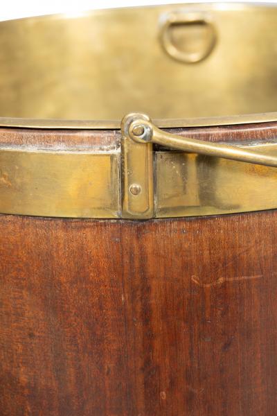 George IV Mahogany And Brass Bound Peat Bucket